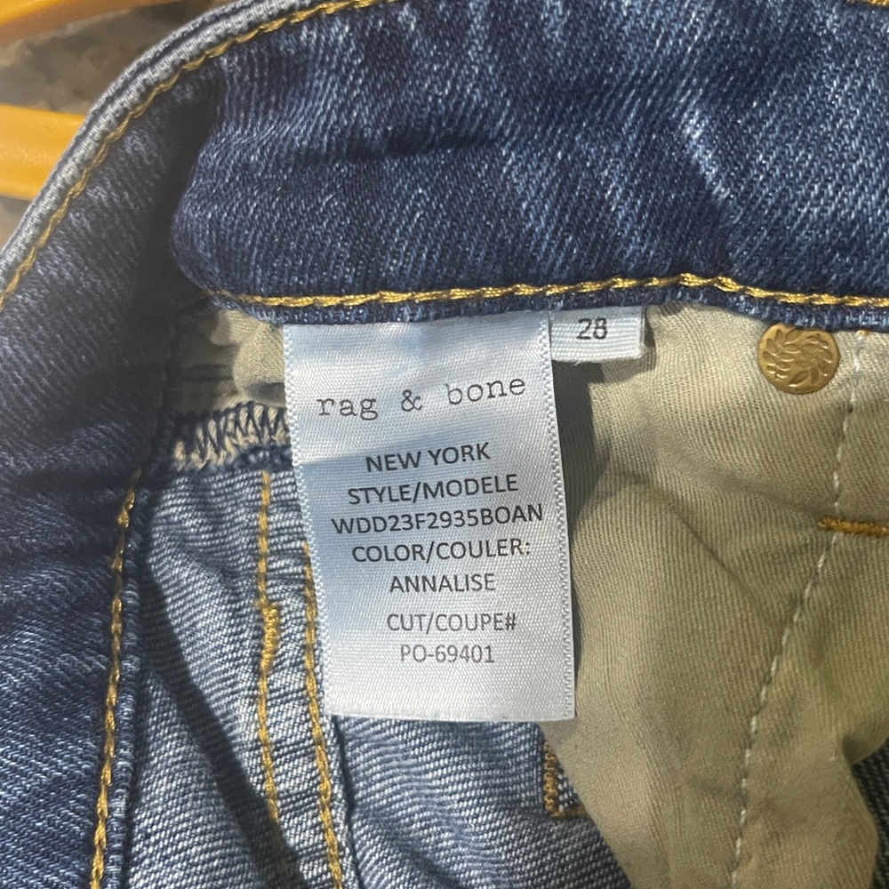 rag & bone Logan Wide Leg Jeans (Annalise) 28, ANNALISE - Picture 4 of 8